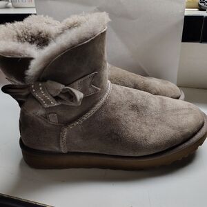 UGG Women's Suede Ankle Boots with Bow
